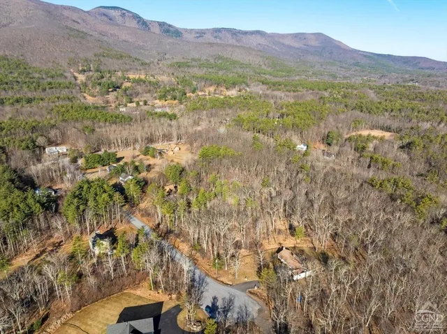 a view of city and mountain