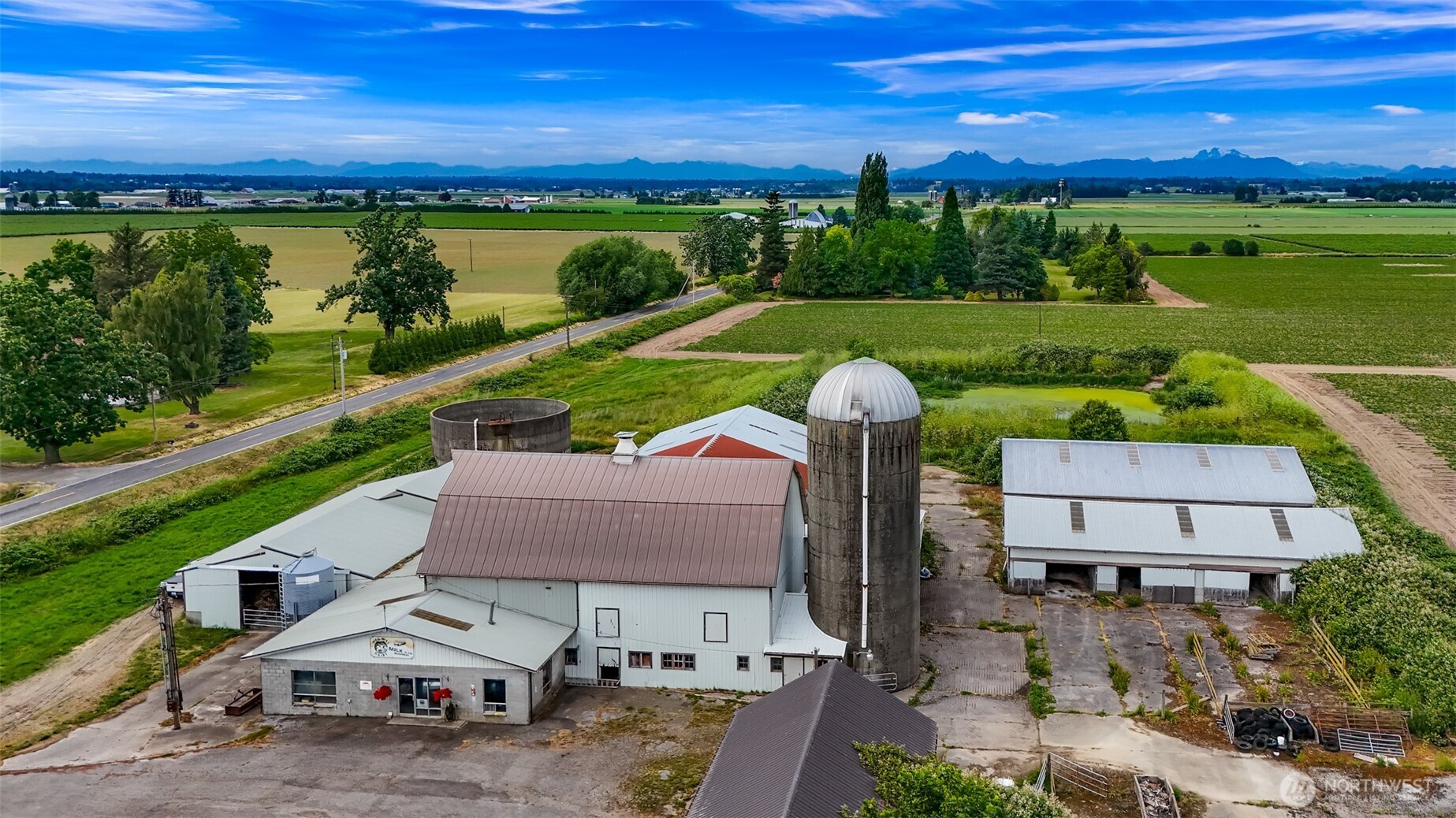 8634 Double Ditch Road Lynden, WA 98264 - Photo 36 of 40 an aerial view of a house with big yard