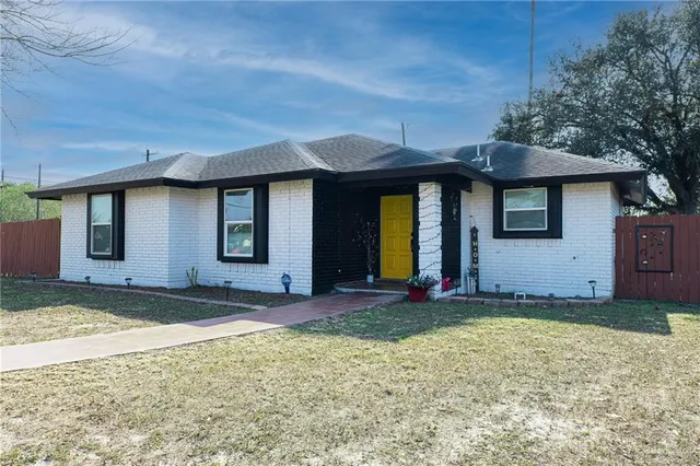 a view of a house with a patio