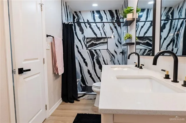 a bathroom with a sink