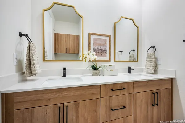 a view of cabinets with wooden floor and cabinet