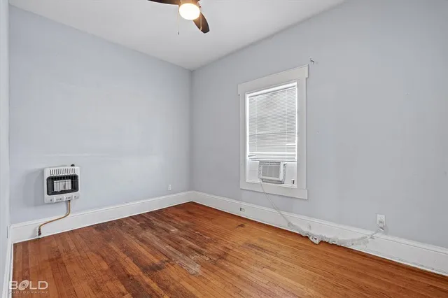 an empty room with a window