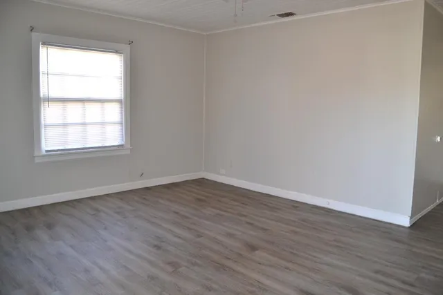 an empty room with a window