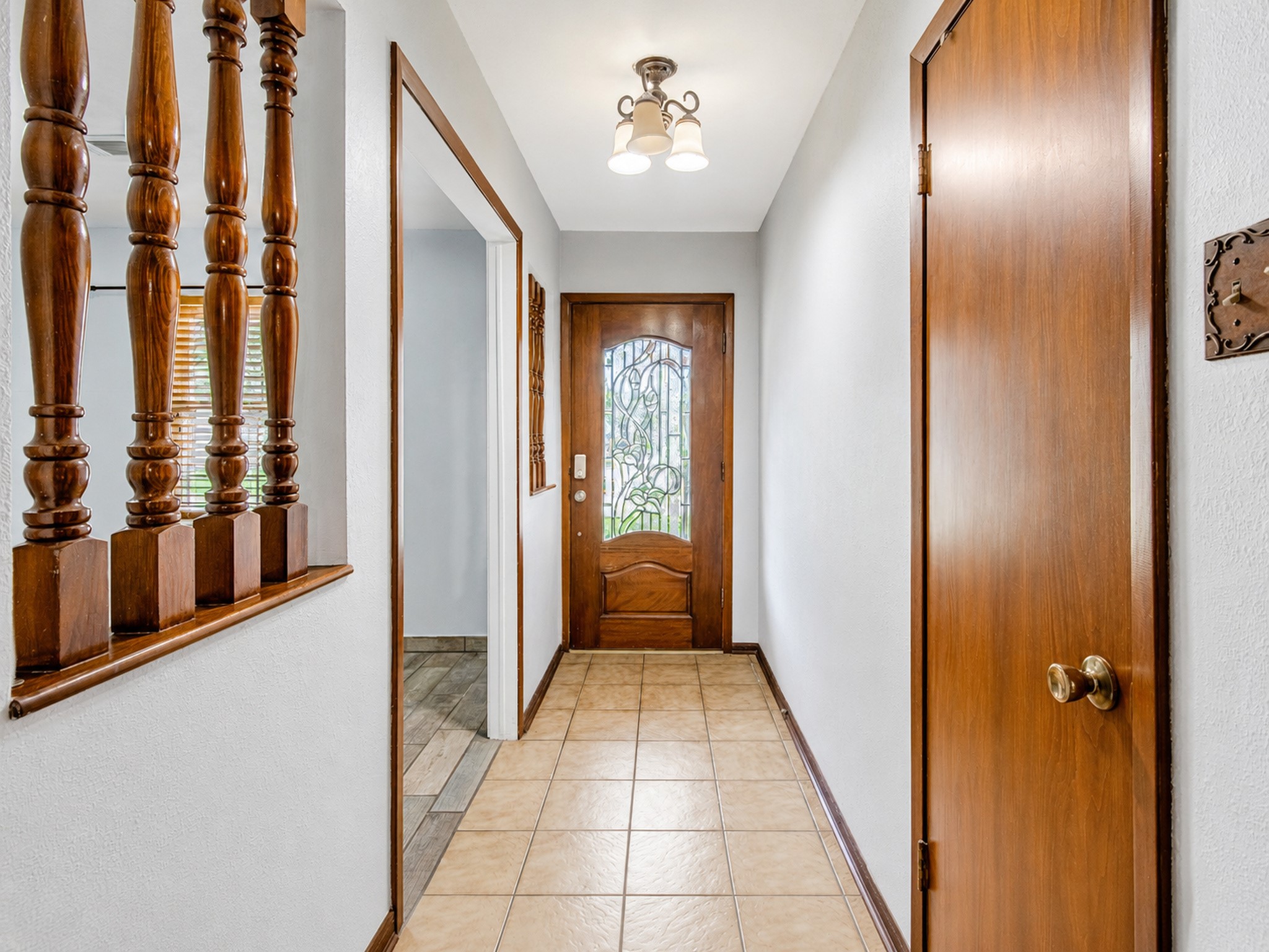 Bright entry hallway with easy access to the home's living spaces