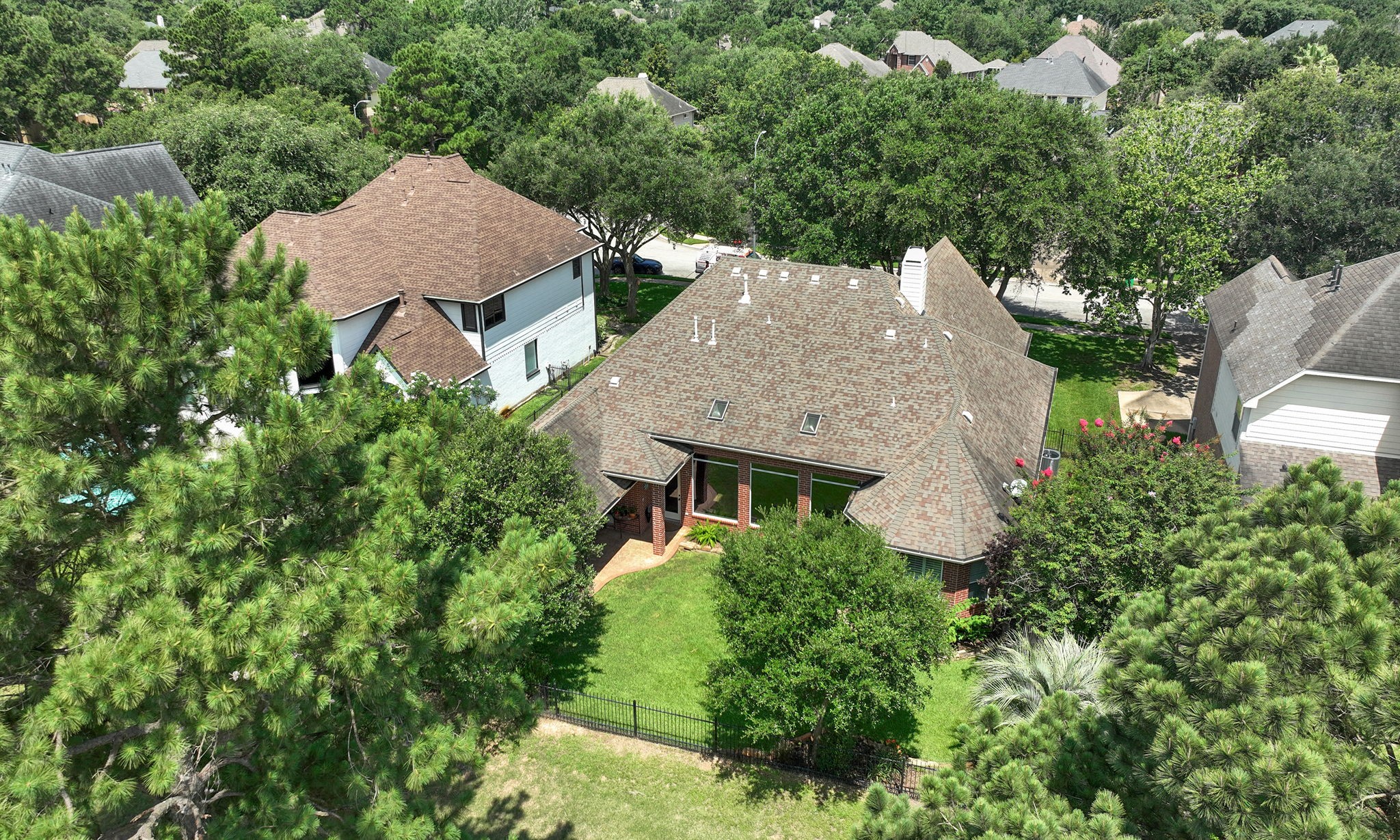 20110 Stormy Pine Lane Spring, TX 77379 - Photo 37 of 44 Aerial view of this stunning back elevation and prestigious lot. This home is a showstopper!