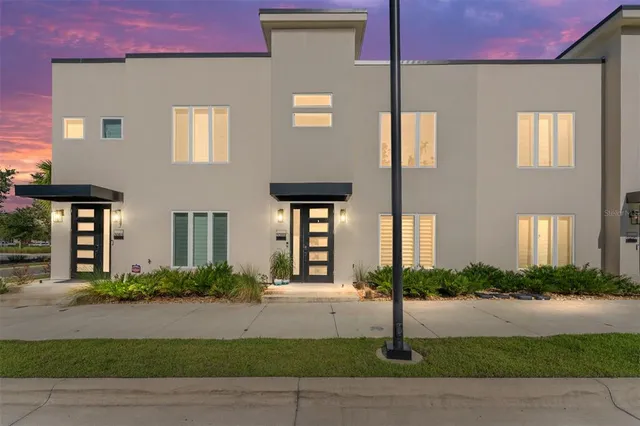 a front view of a house