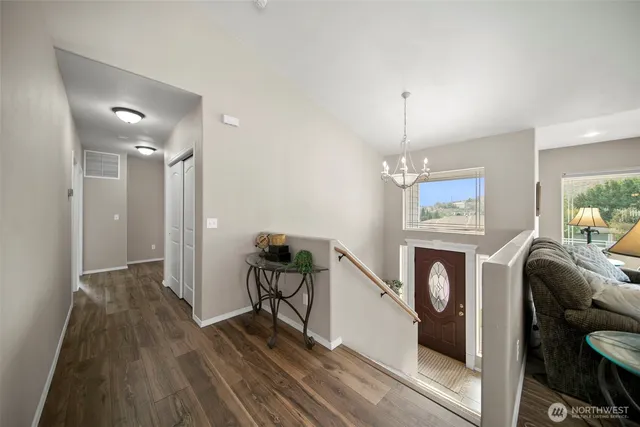 a view of livingroom with furniture and wooden floor