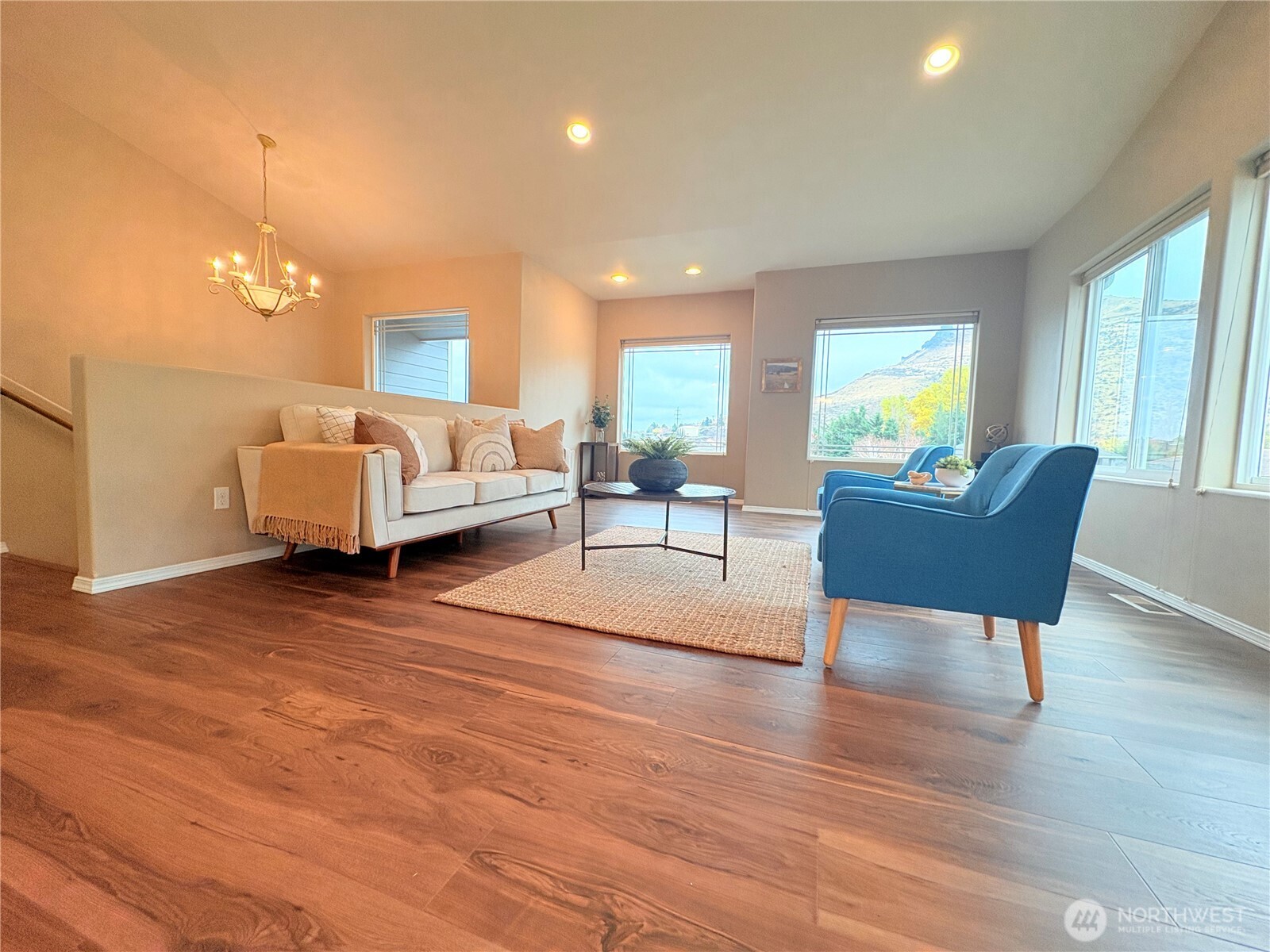 2012 Linville Drive Wenatchee, WA 98801 - Photo 5 of 40 a living room with furniture and a wooden floor