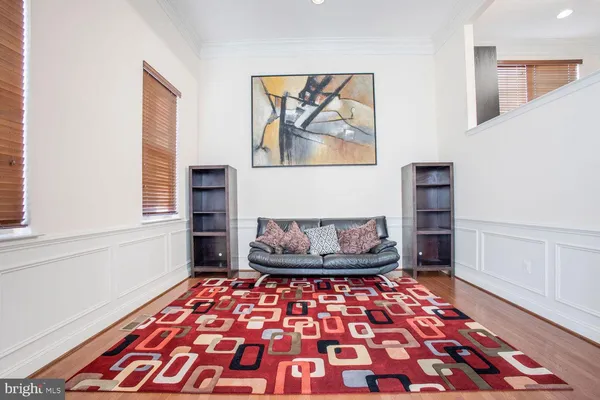 a room with a black and white checkered floor
