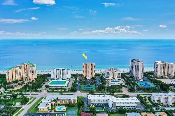 a view of city with tall buildings