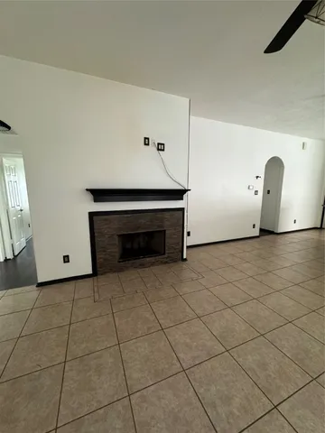 a view of a livingroom with wooden floor
