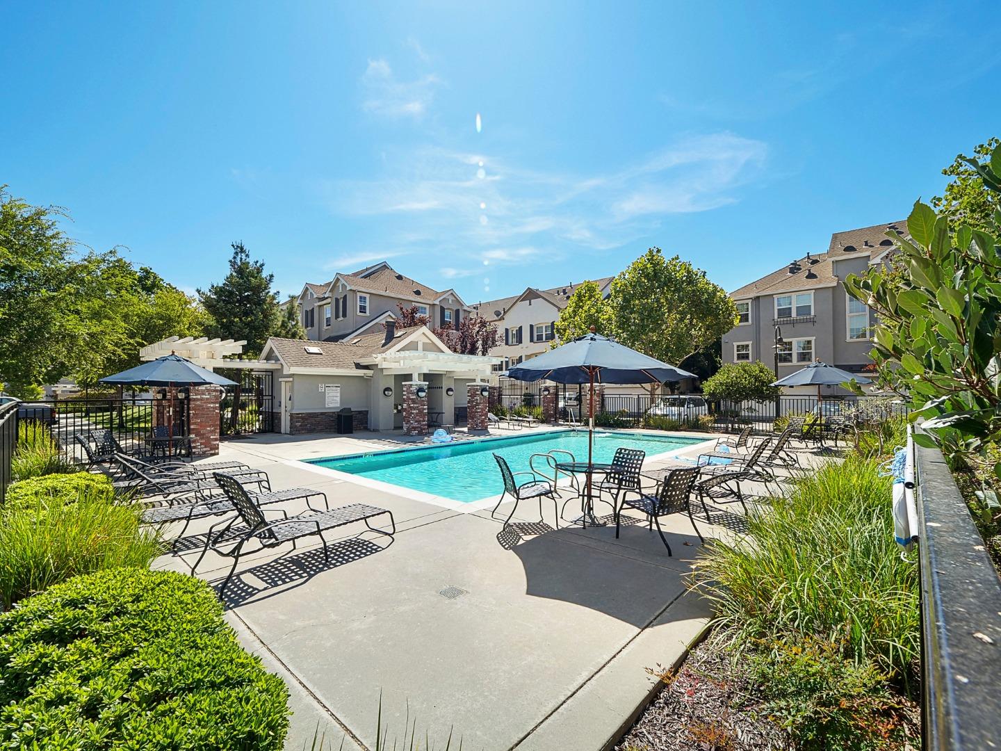 1144 Le Mans Terrace Sunnyvale, CA 94089 - Photo 28 of 29 aerial view of a house with yard and furniture