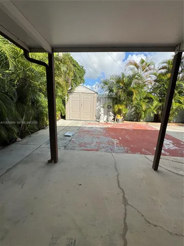a view of a yard with porch