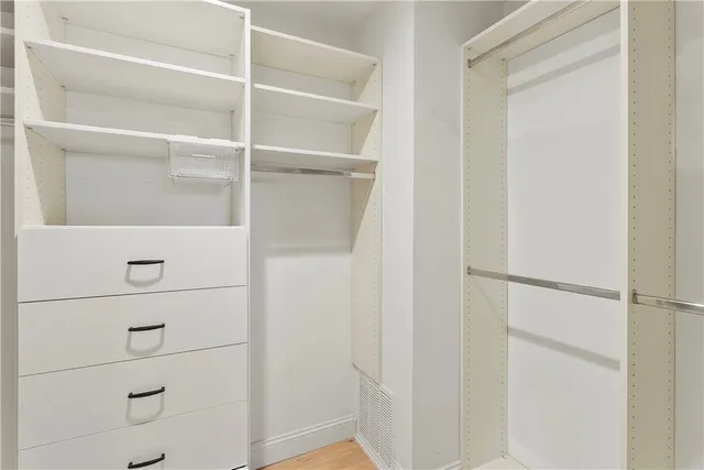 a view of a closet