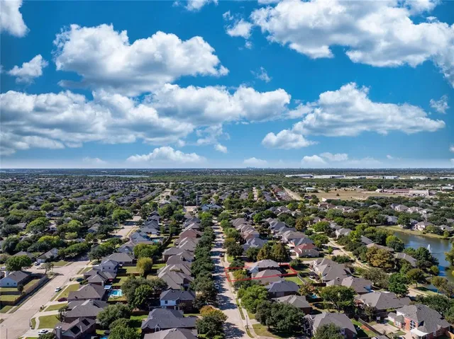 an aerial view of multiple house