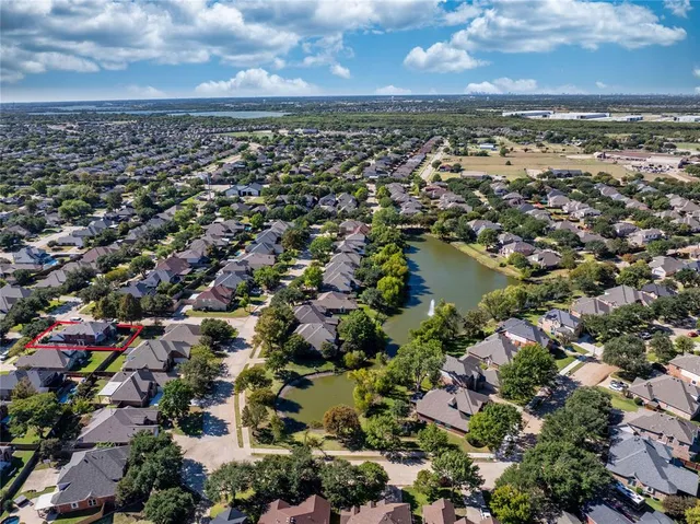 an aerial view of residential building with outdoor space