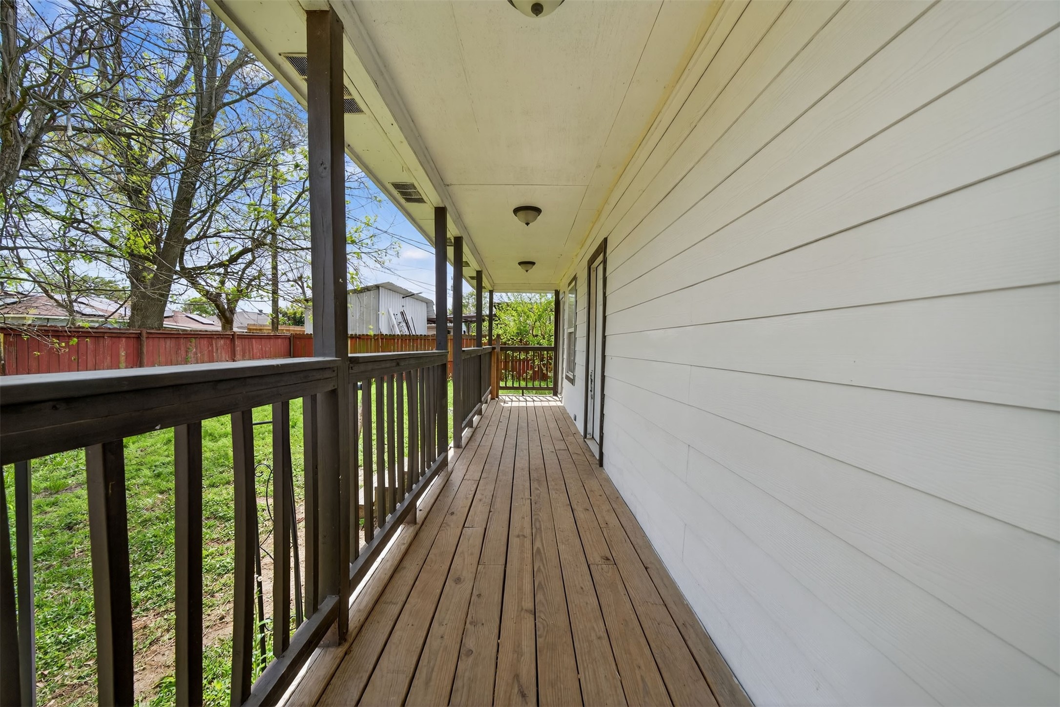 1107 Christine Street Houston, TX 77017 - Photo 18 of 22 a view of balcony with wooden floor