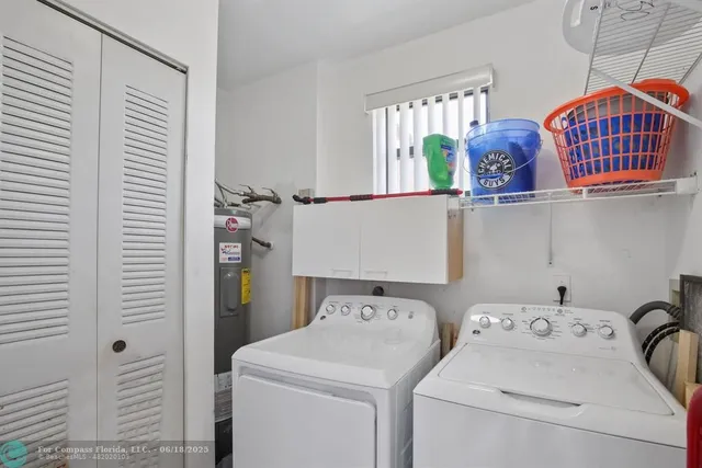 a view of a lake with a city