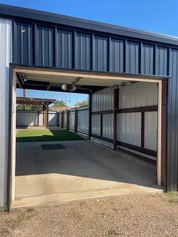 a view of wooden balcony