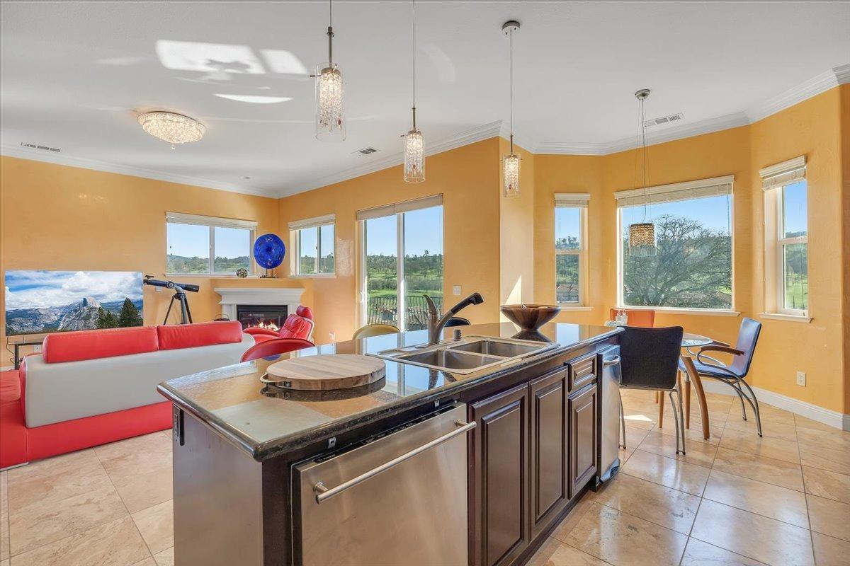 78 Aphrodite Court Copperopolis, CA 95228 - Photo 27 of 98 Dining nook to enjoy the views. More crystal light fixtures.