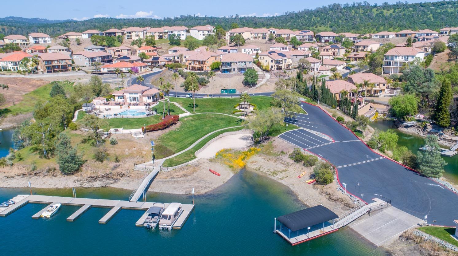 78 Aphrodite Court Copperopolis, CA 95228 - Photo 83 of 98 an aerial view of residential houses with outdoor space and swimming pool
