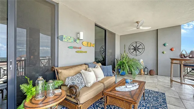 a view of a swimming pool with a lounge chairs