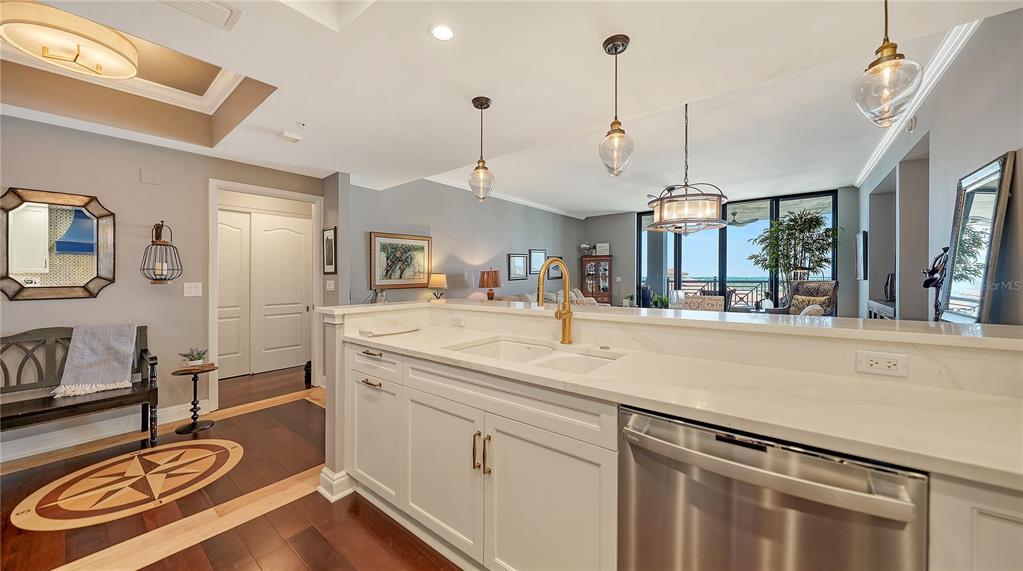50 Central Avenue, Unit 14B Sarasota, FL 34236 - Photo 6 of 69 a view of a living room and kitchen