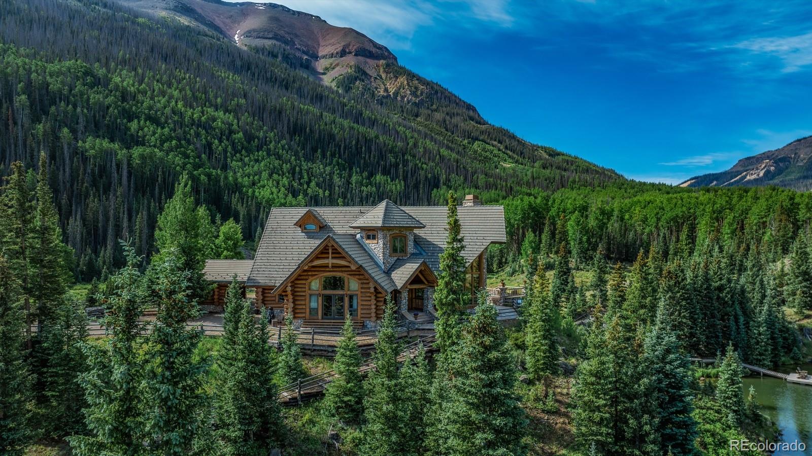 2418 Forest Road Creede, CO 81130 - Photo 39 of 50 a aerial view of a house with a yard