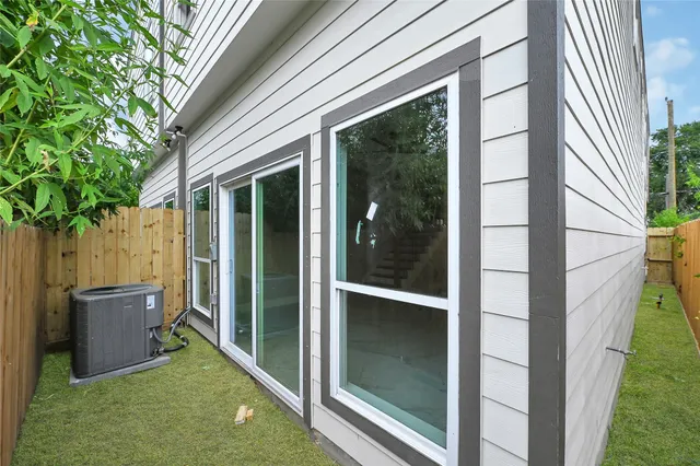 a view of an outdoor space and yard from front door