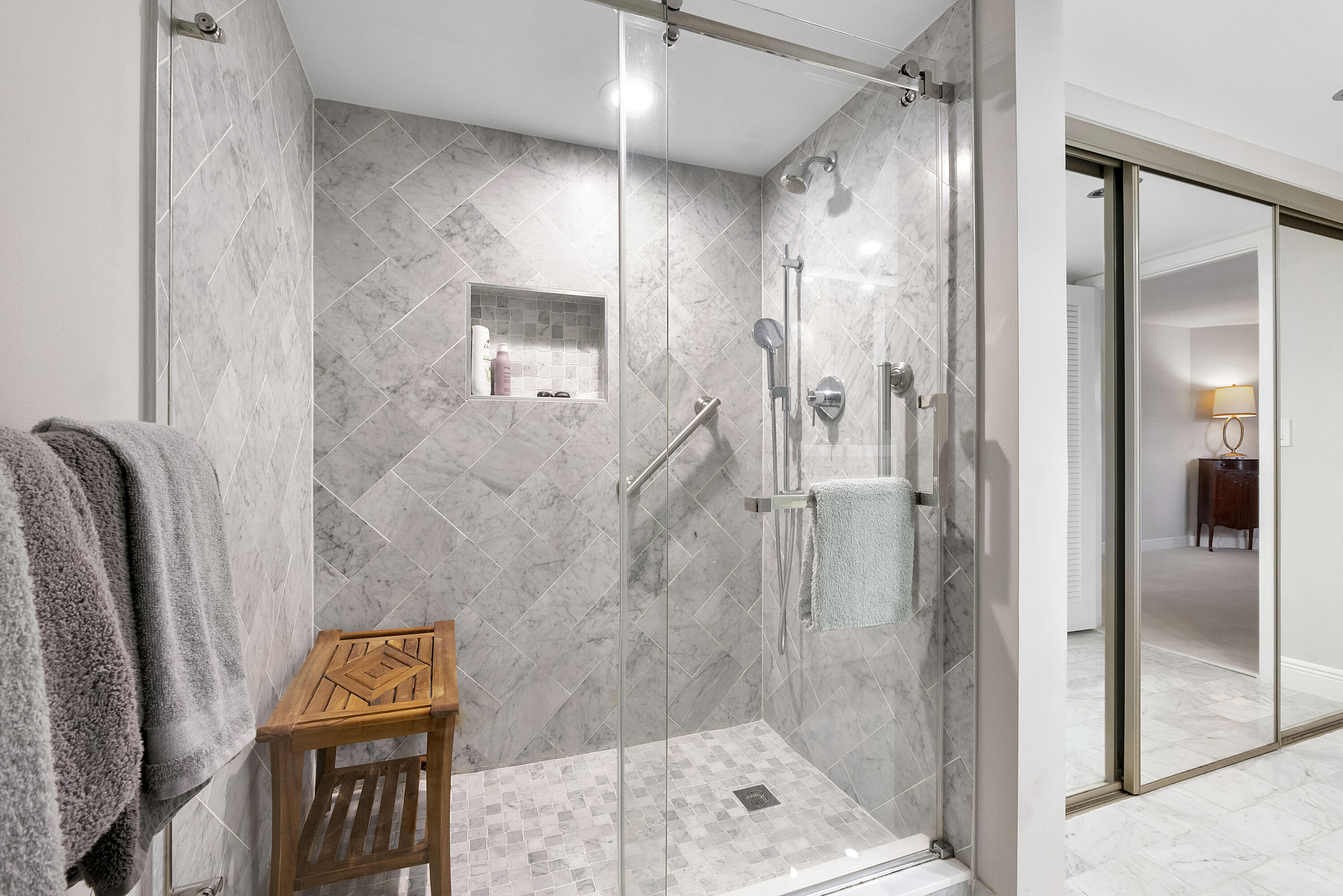 501 North Riverside Drive, Unit 203 Pompano Beach, FL 33062 - Photo 13 of 35 a bathroom with a shower and a sink