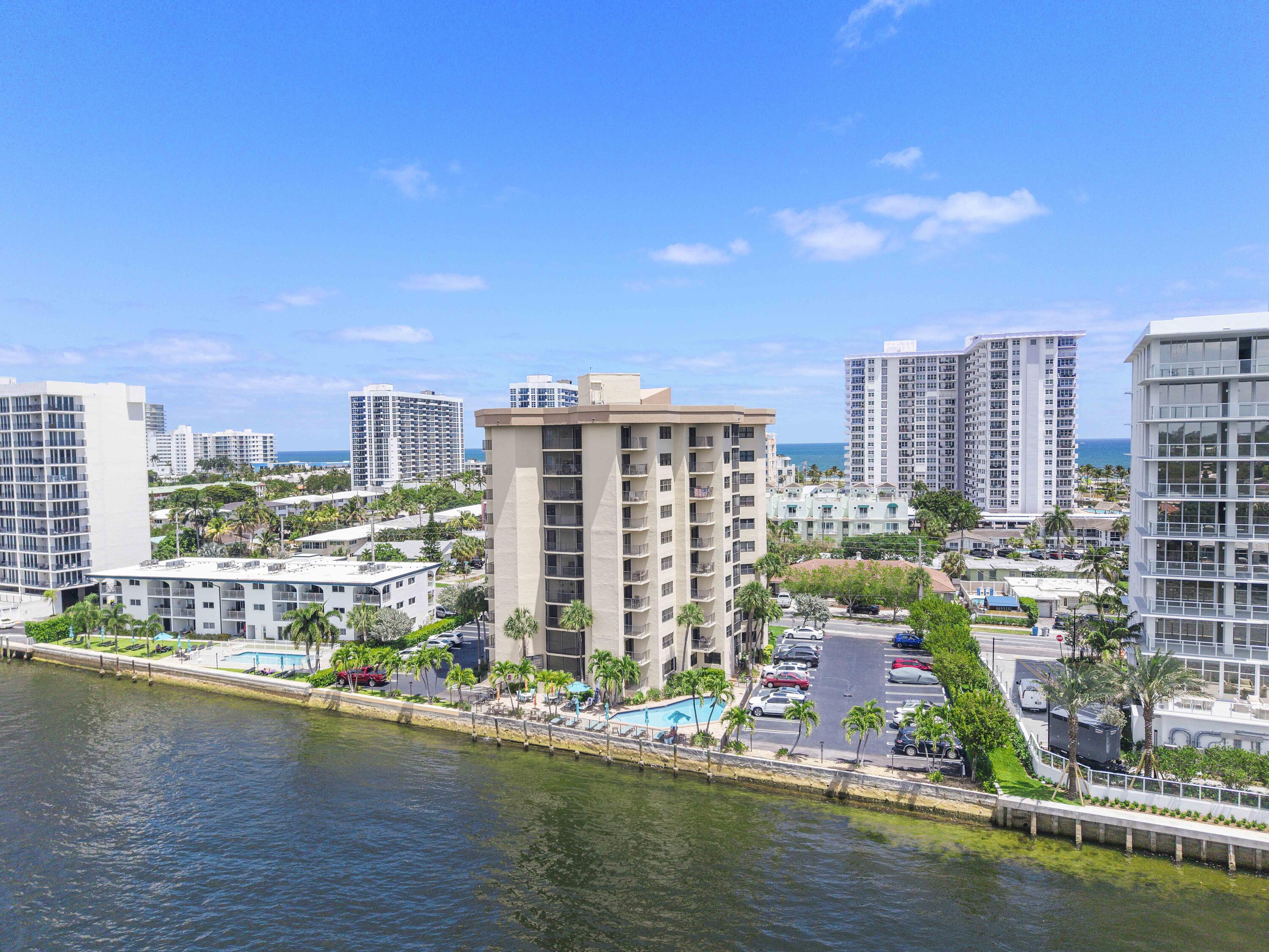 501 North Riverside Drive, Unit 203 Pompano Beach, FL 33062 - Photo 3 of 35 a view of a city with tall buildings