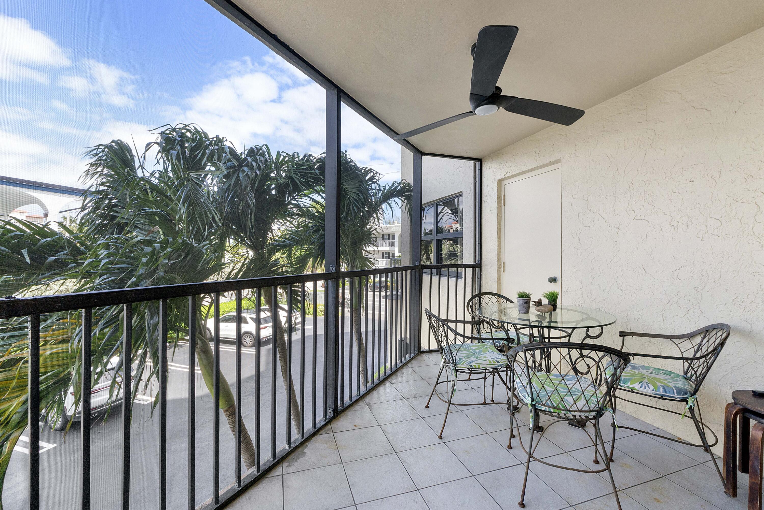 501 North Riverside Drive, Unit 203 Pompano Beach, FL 33062 - Photo 31 of 35 a view of a balcony with furniture