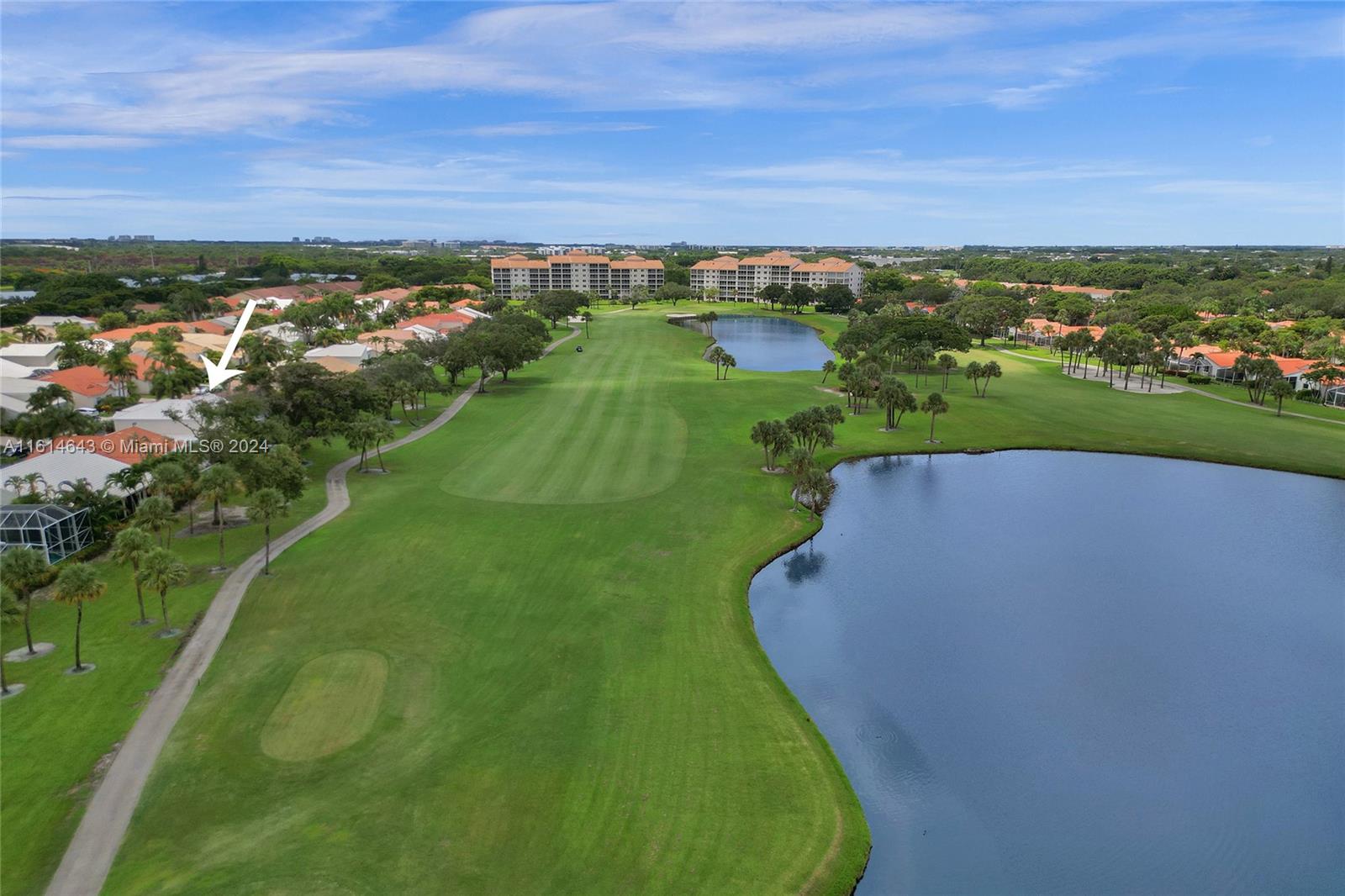17269 Balboa Point Way Boca Raton, FL 33487 - Photo 38 of 41 an aerial view of a house with a yard and lake view