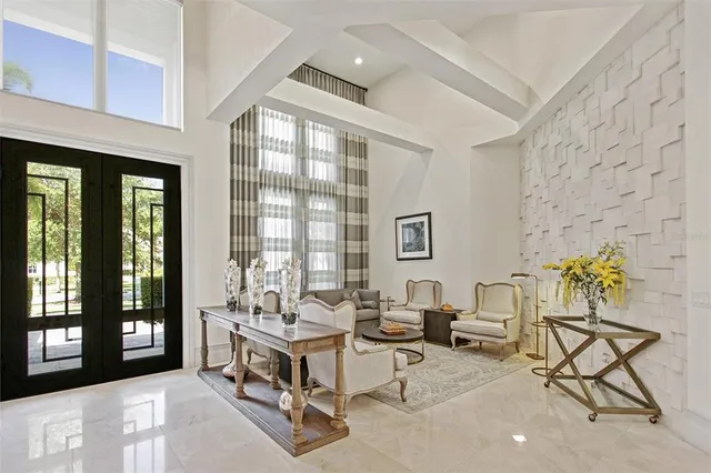 a view of a livingroom with furniture and window