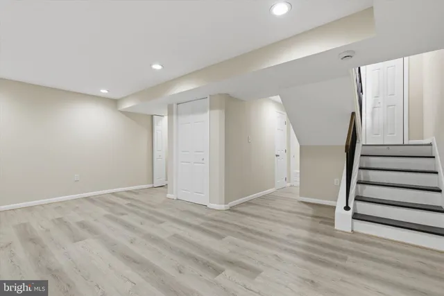 a view of entryway with wooden floor