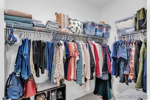 a view of a walk in closet