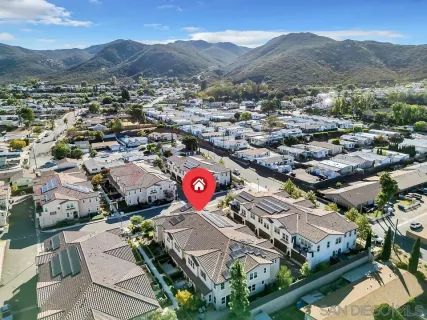 an aerial view of a city