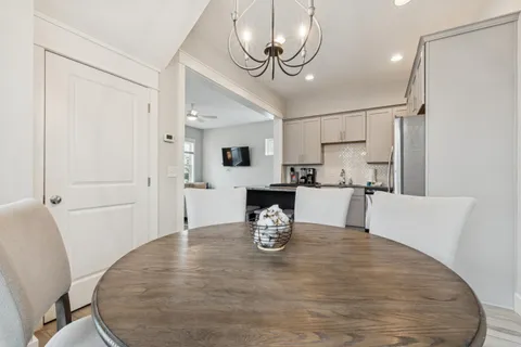 a view of kitchen with breakfast area