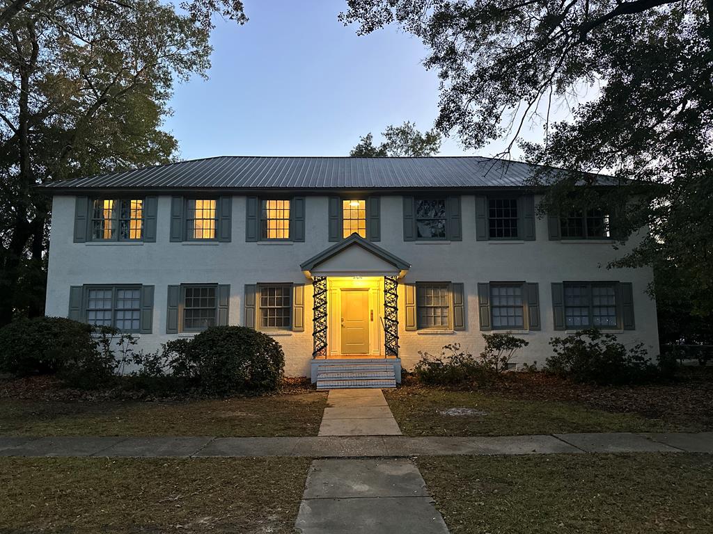 a front view of a house
