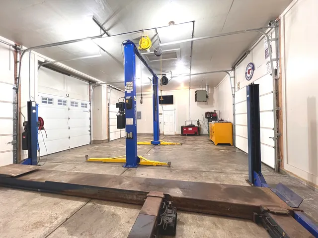 a view of a hallway with a stove