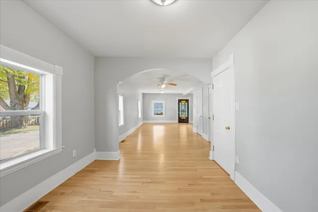 a view of livingroom with hardwood floor and window
