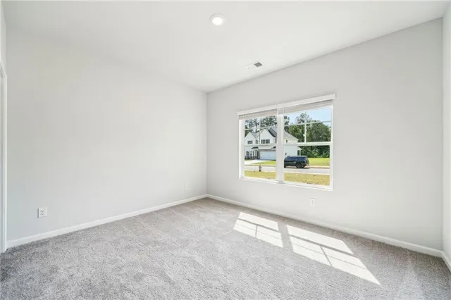 an empty room with a window