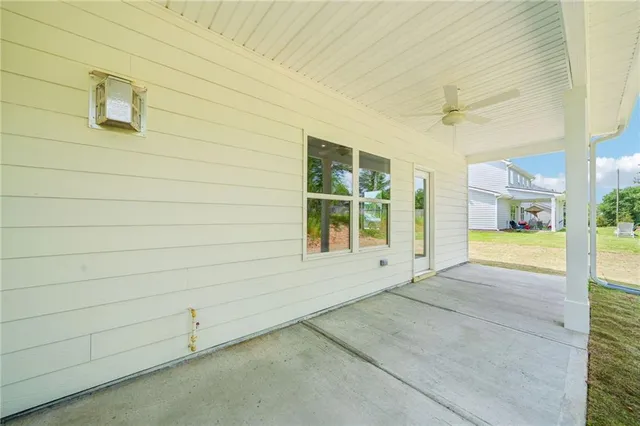 a view of a house with many windows