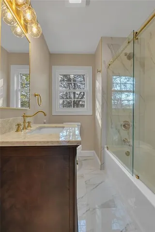 an empty room that has a window