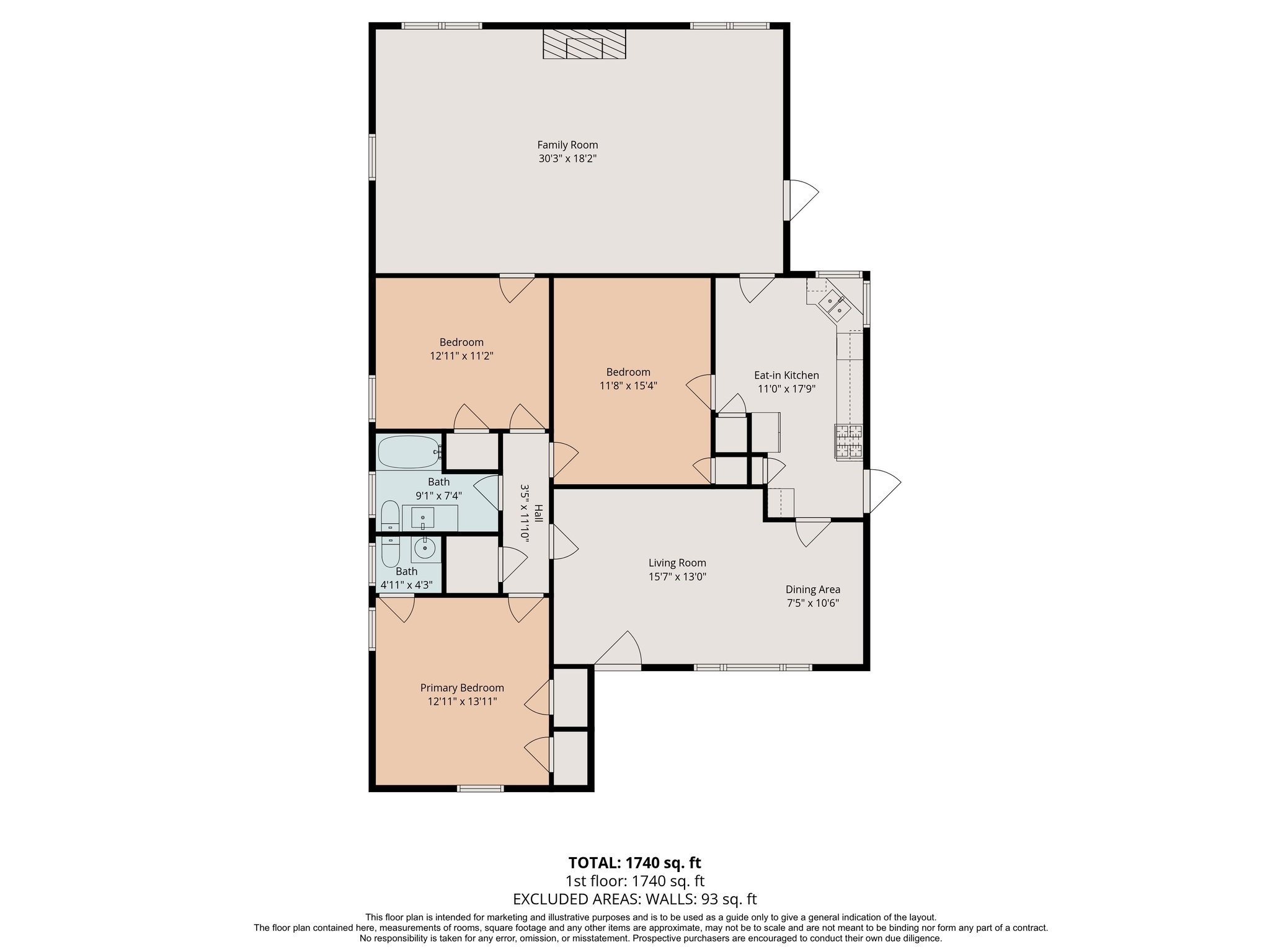6131 Birdwood Road Houston, TX 77074 - Photo 14 of 14 a picture of floor plan