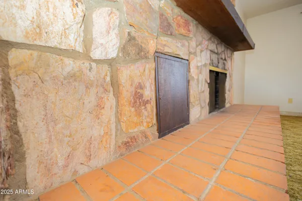 a bedroom with a bed