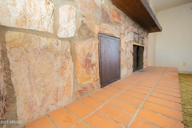 a bedroom with a bed