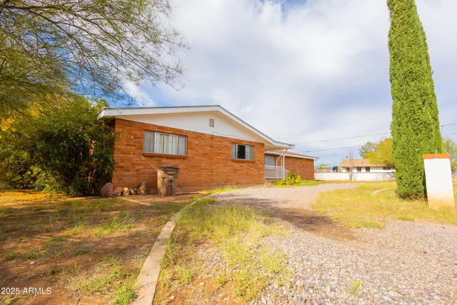 a area with trees in front of it