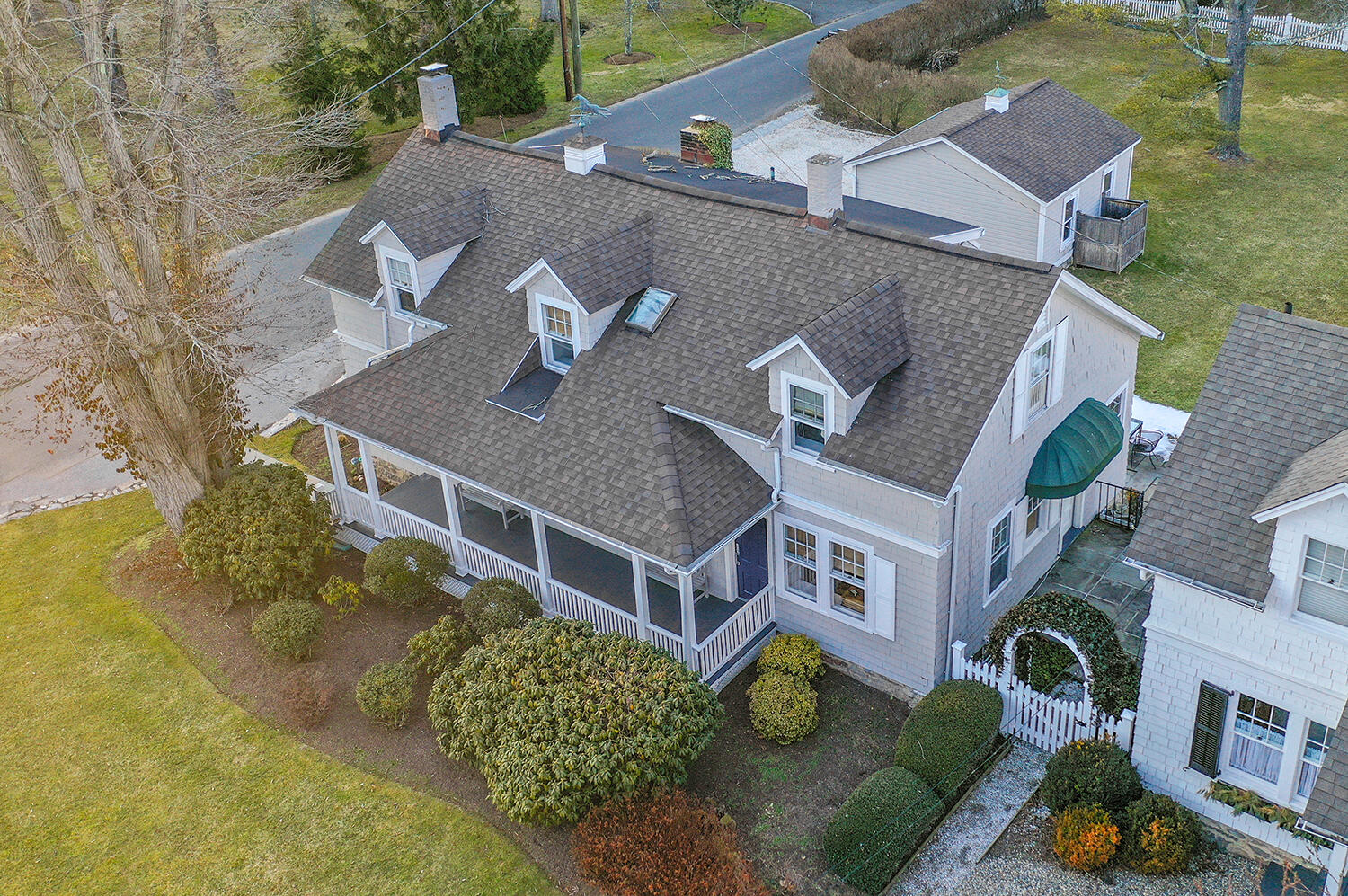 33 Old Farm Road Darien, CT 06820 - Photo 2 of 28 an aerial view of a house with a yard