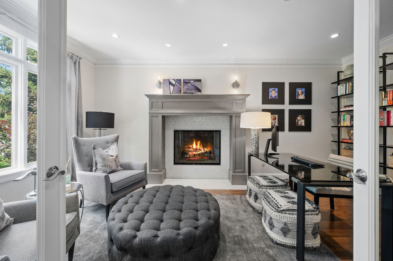 361 Ridge Road Highland Park, IL 60035 - Photo 15 of 50 a living room with furniture and a fireplace